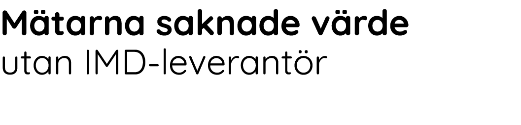 M tarna saknade v rde utan IMD-leverant r 