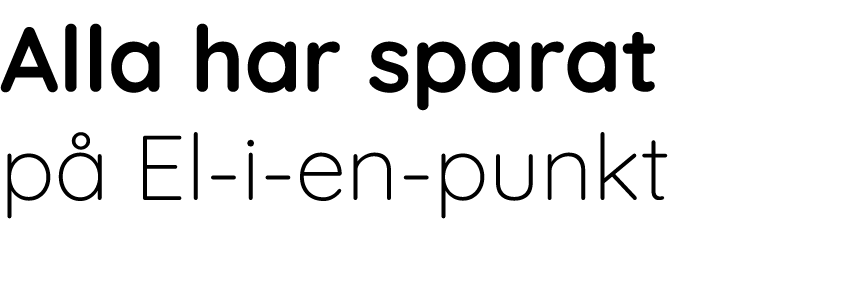 Alla har sparat p  El-i-en-punkt 
